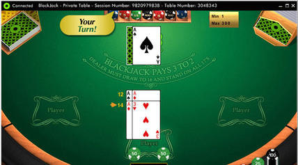 888 - Blackjack screen-shot on mobile