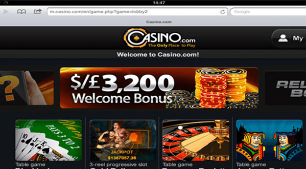 Casinocom - Homepage Mobile