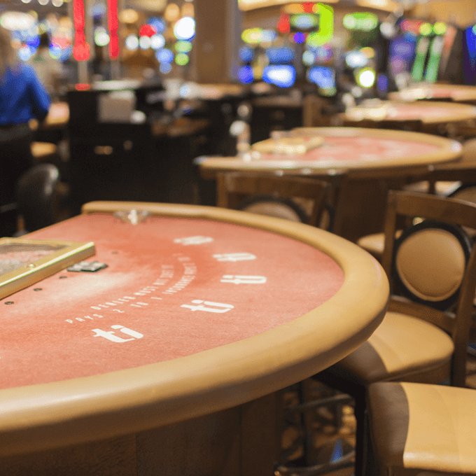 Blackjack tables at casino